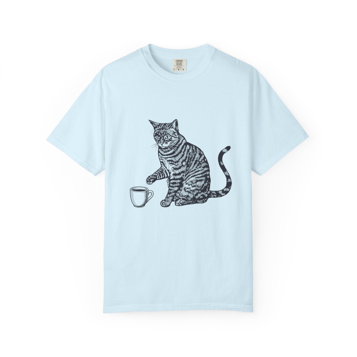 Cat & Coffee Graphic Tee — Probably Plotting to Knock It Over