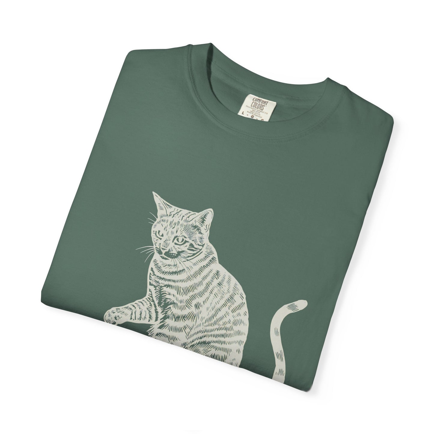 Cat & Coffee Graphic Tee — Probably Plotting to Knock It Over