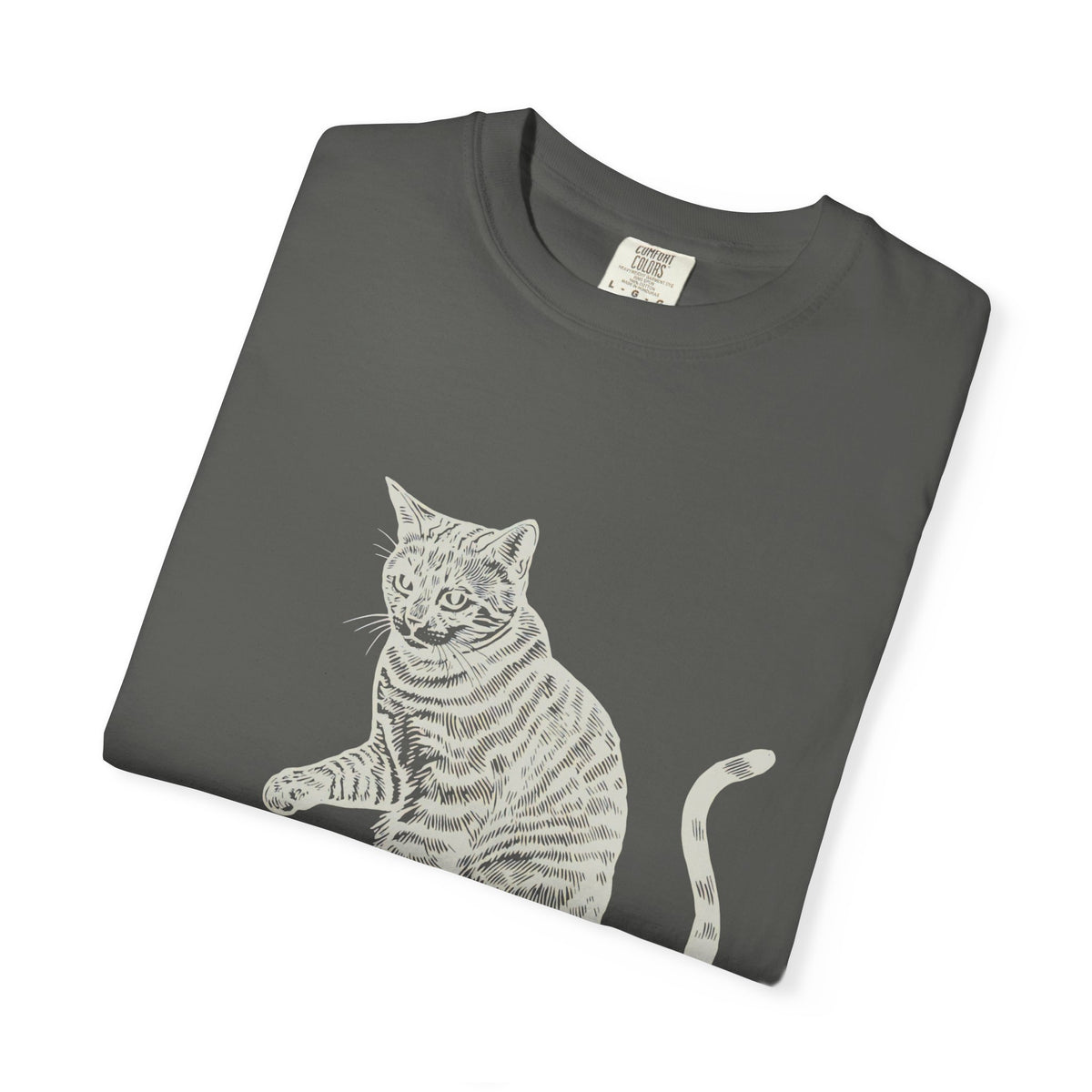 Cat & Coffee Graphic Tee — Probably Plotting to Knock It Over