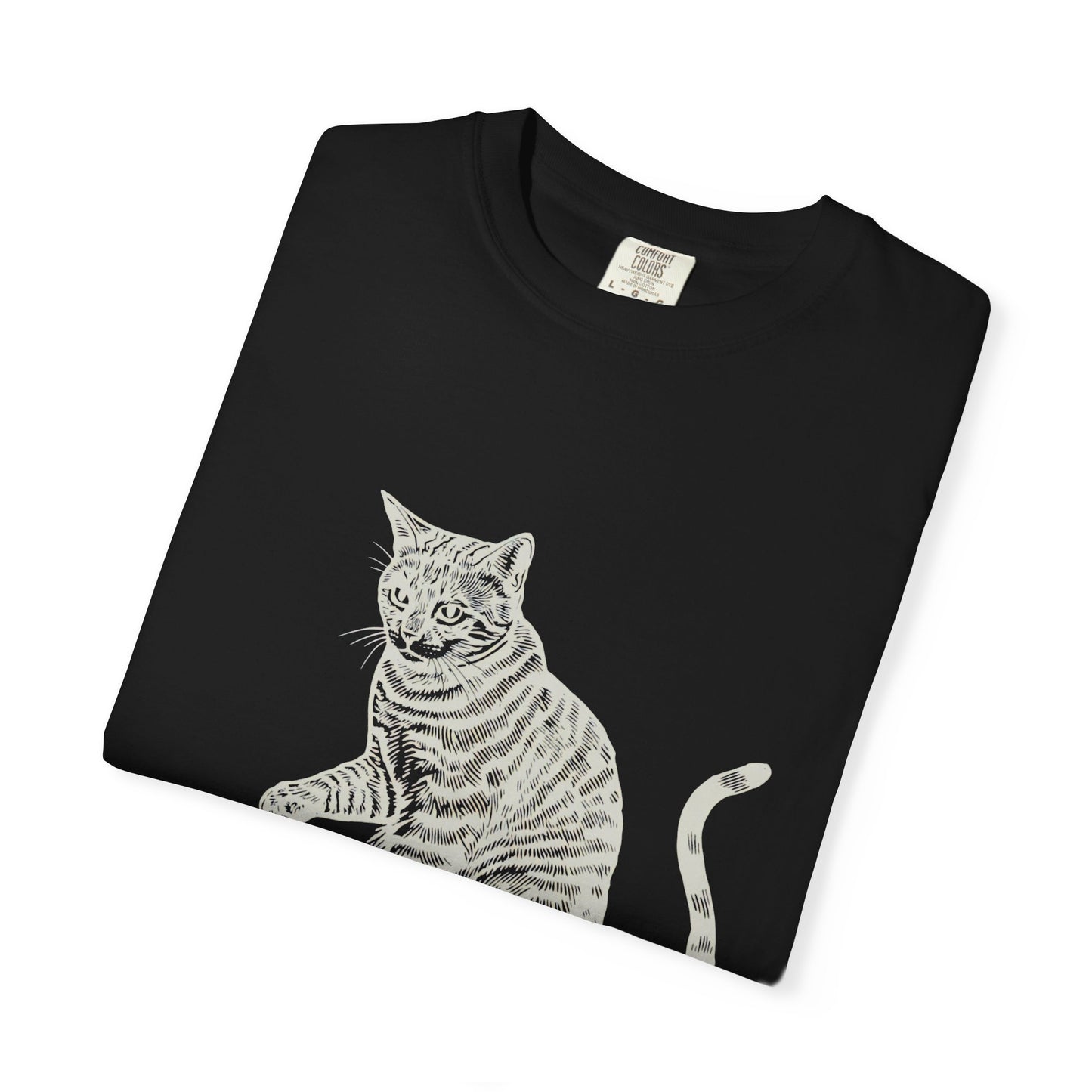 Cat & Coffee Graphic Tee — Probably Plotting to Knock It Over