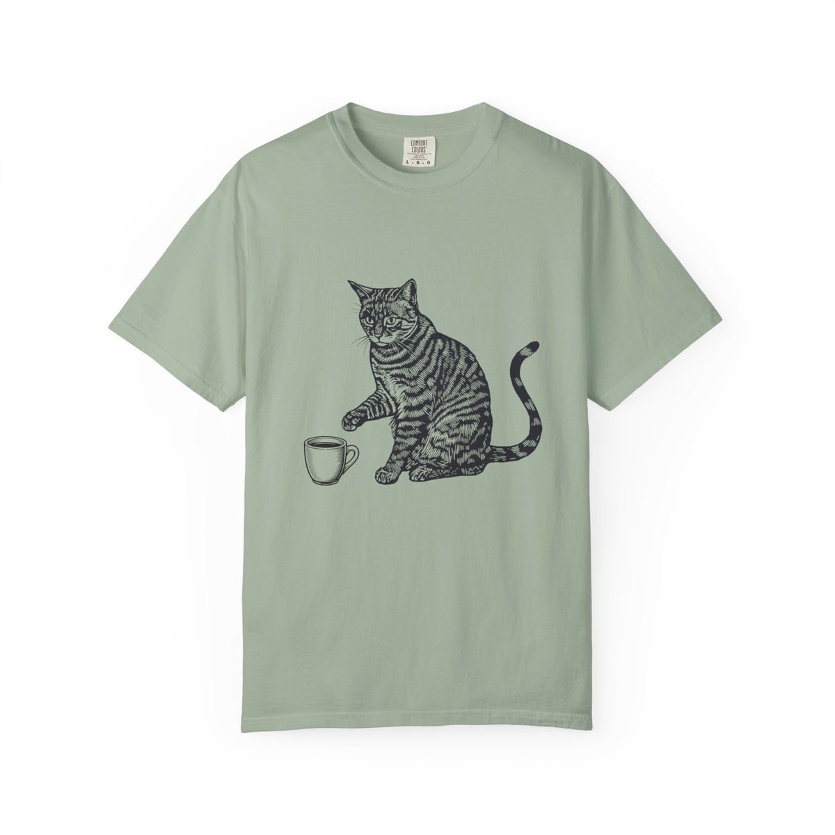 Cat & Coffee Graphic Tee — Probably Plotting to Knock It Over
