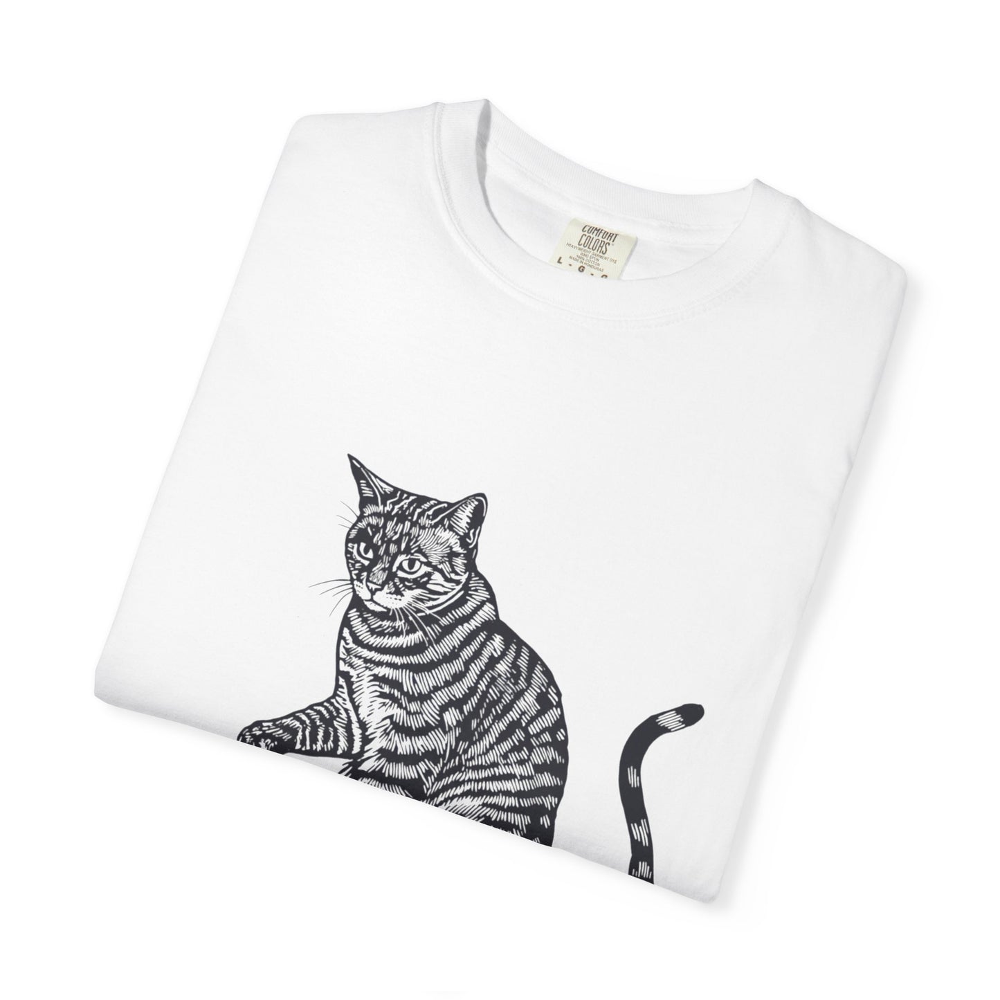 Cat & Coffee Graphic Tee — Probably Plotting to Knock It Over