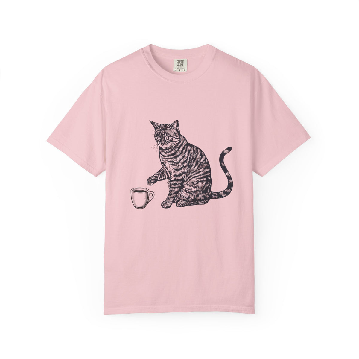 Cat & Coffee Graphic Tee — Probably Plotting to Knock It Over